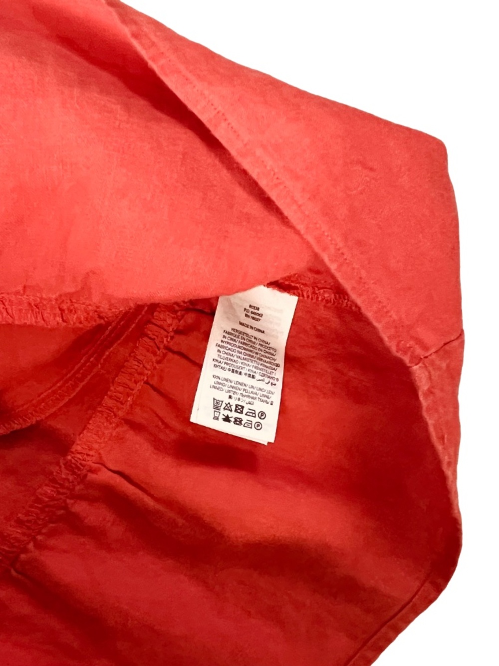 Boden Red 100% Linen Tiered Ruffle Mini Skirt 8P - Picture 5 of 5
